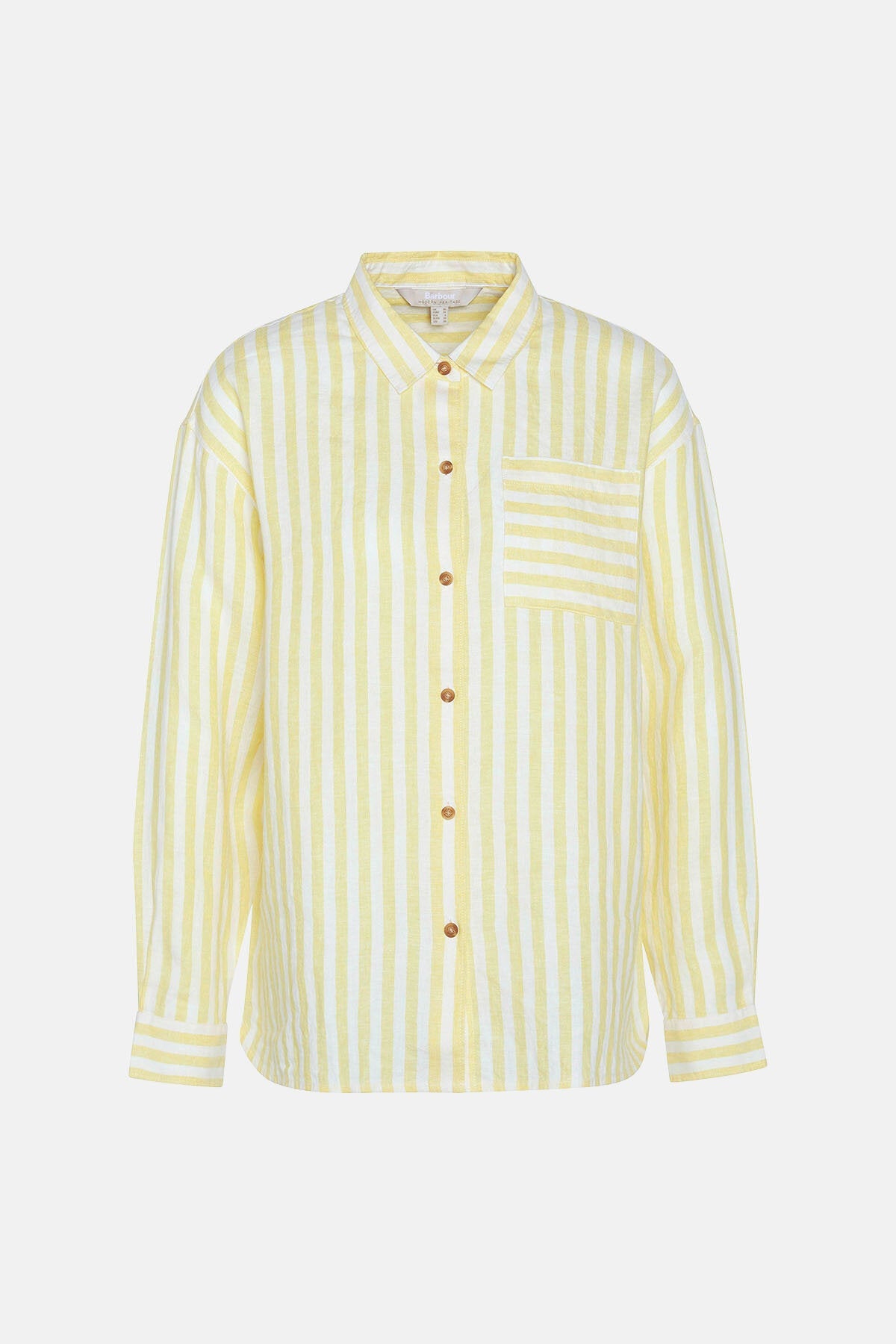 Annie Striped Linen Shirt - SUNRAY YELLOW STRIPE