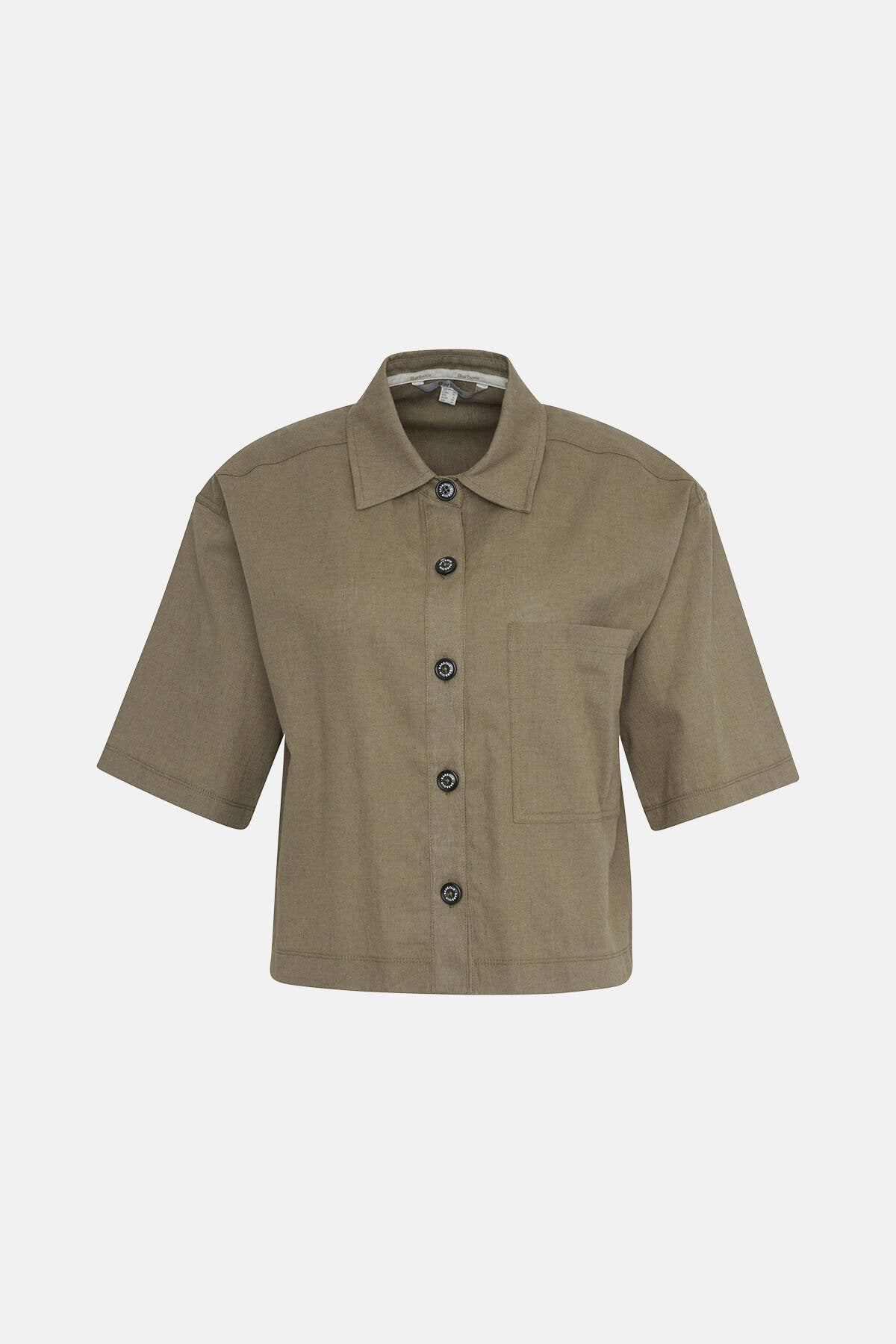 Cary Boxy Short-Sleeved Shirt - DUSKY GREEN