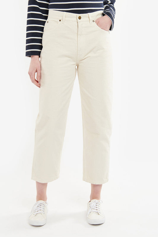 Westbury Barrel Leg Jean - ECRU