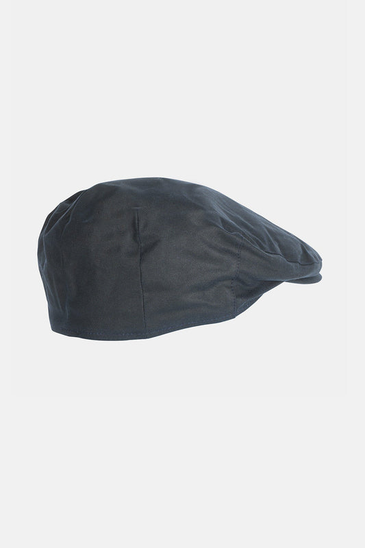 Cheviot Wax Flat Cap - NAVY