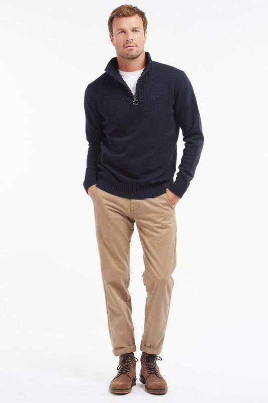 L/Wool Half Zip - NAVY