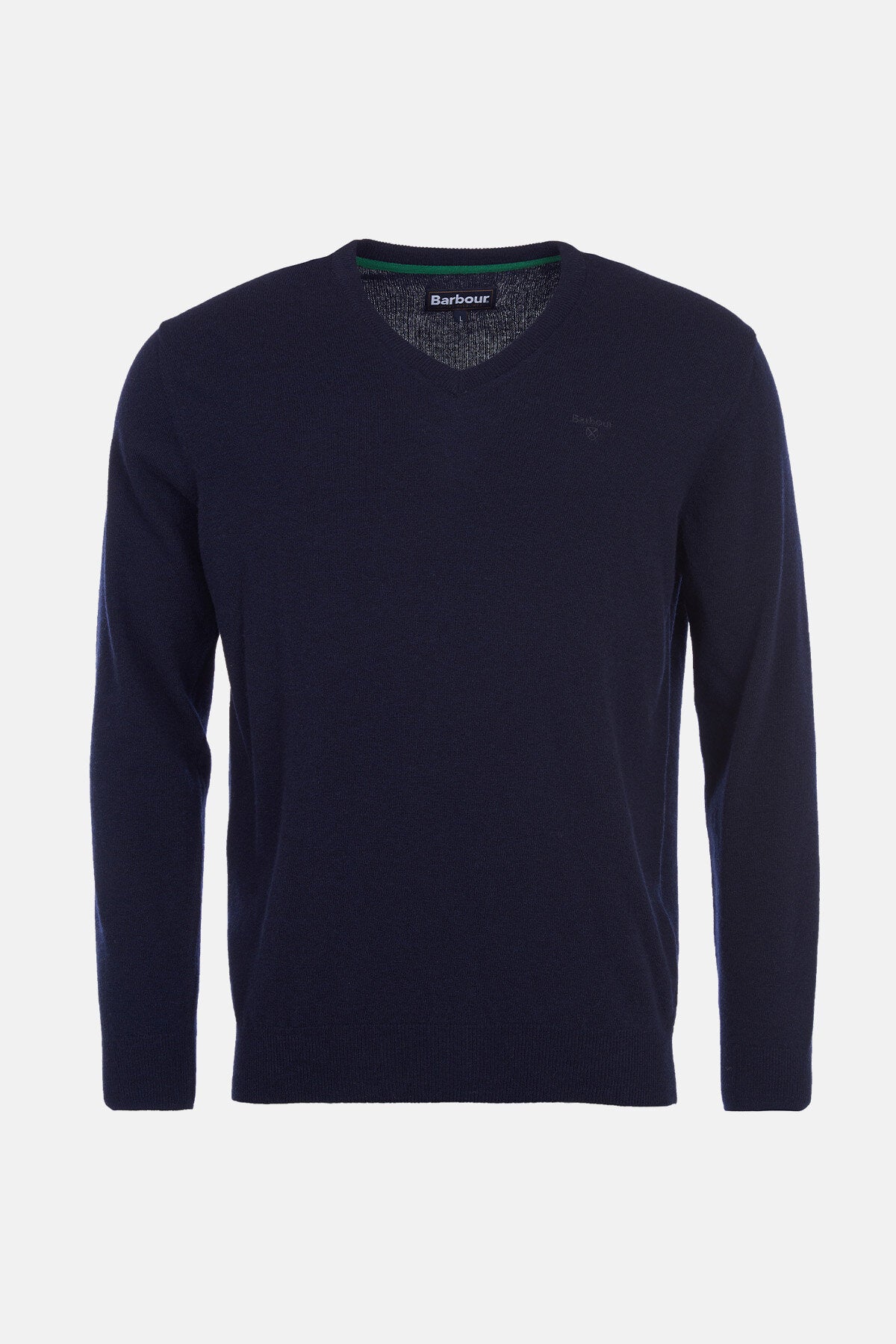 V Neck Wool Sweater - NAVY