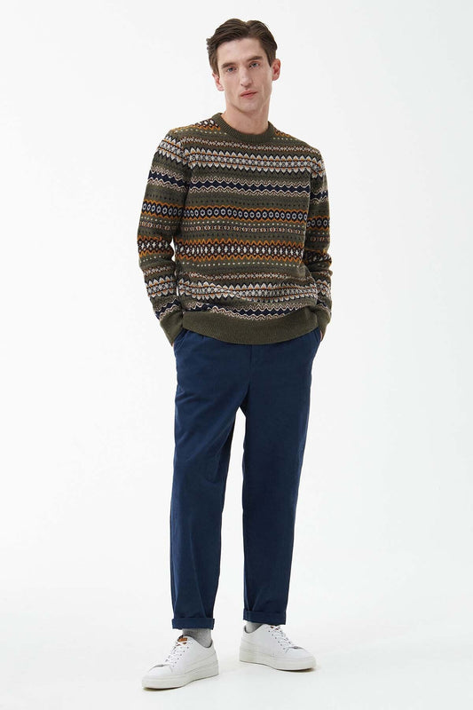 Case Fair Isle Jumper - WILLOW GREEN