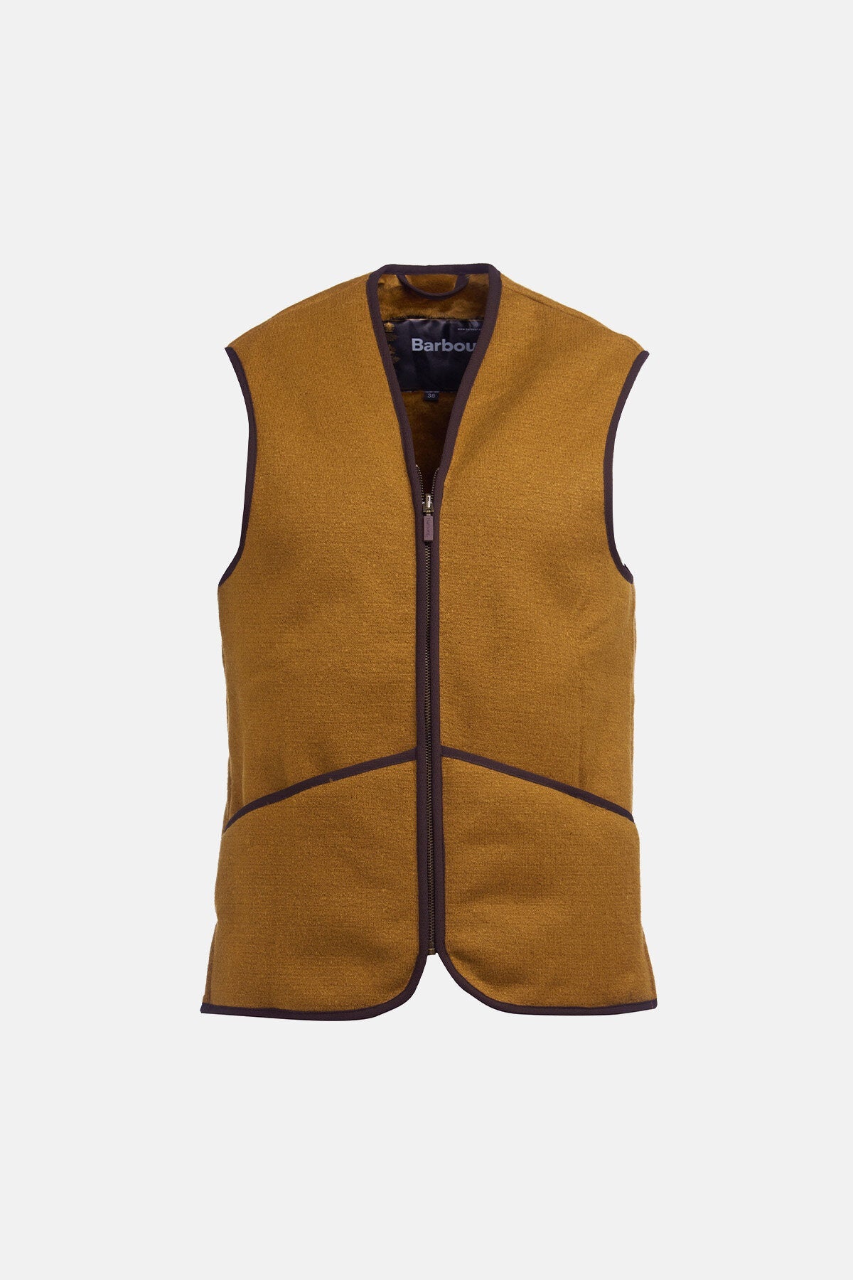 Warm Pile Waistcoat Zip-In Liner - BROWN