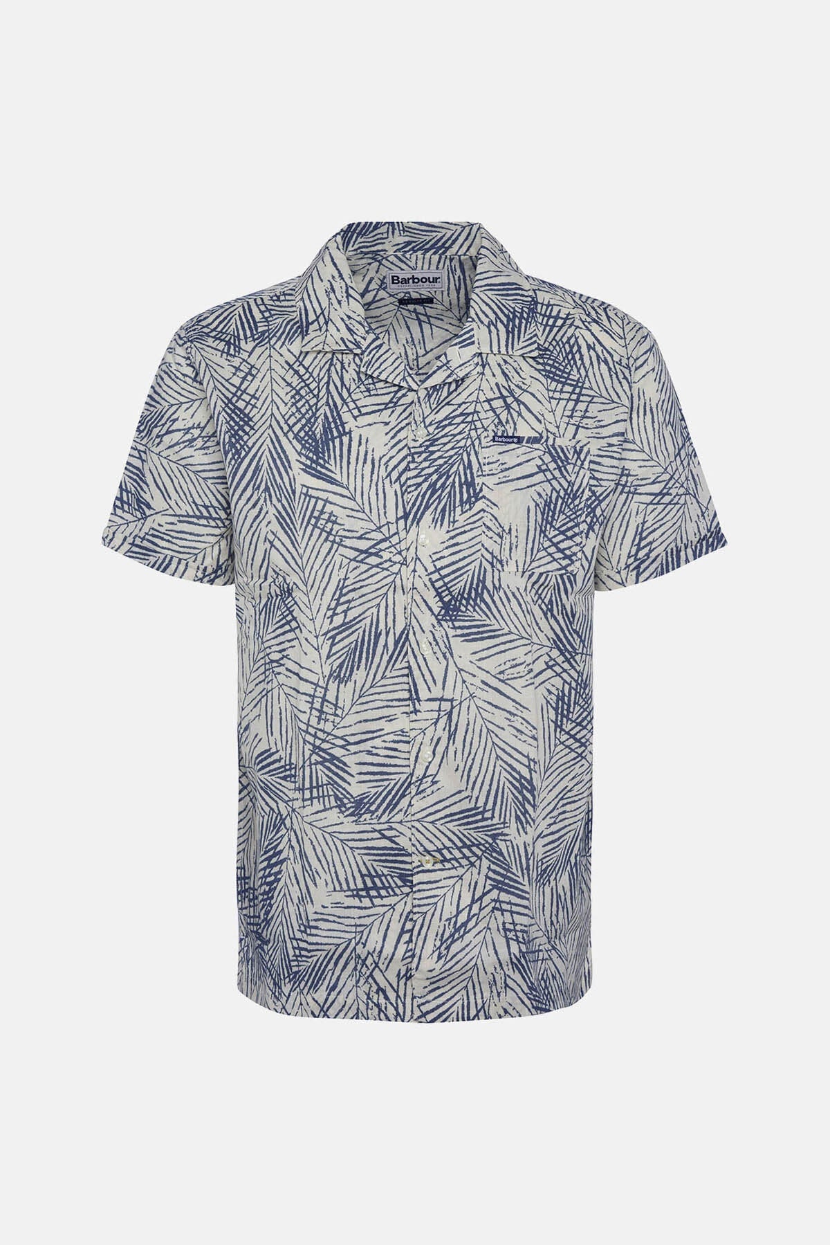 Falmouth Printed Regular Short-Sleeved Shirt - OATMEAL