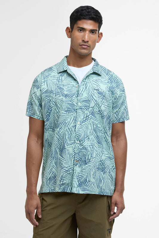Falmouth Printed Regular Short-Sleeved Shirt - PALE APPLE