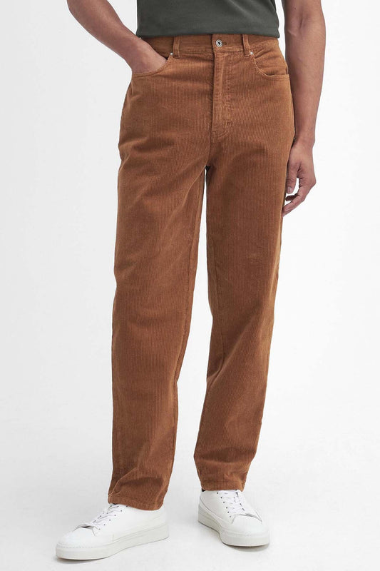 Stretch Cord Regular Trousers - DARK HONEY