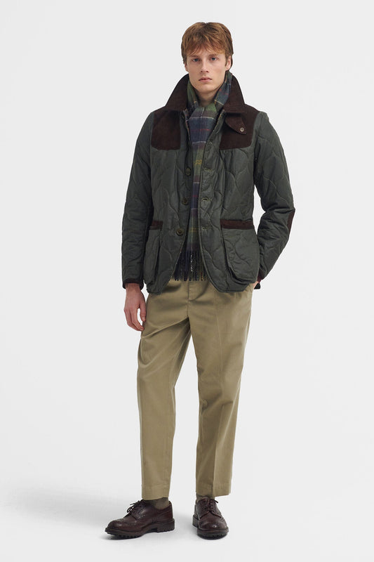 Sporting Quilted Waxed Jacket - ARCHIVE OLIVE