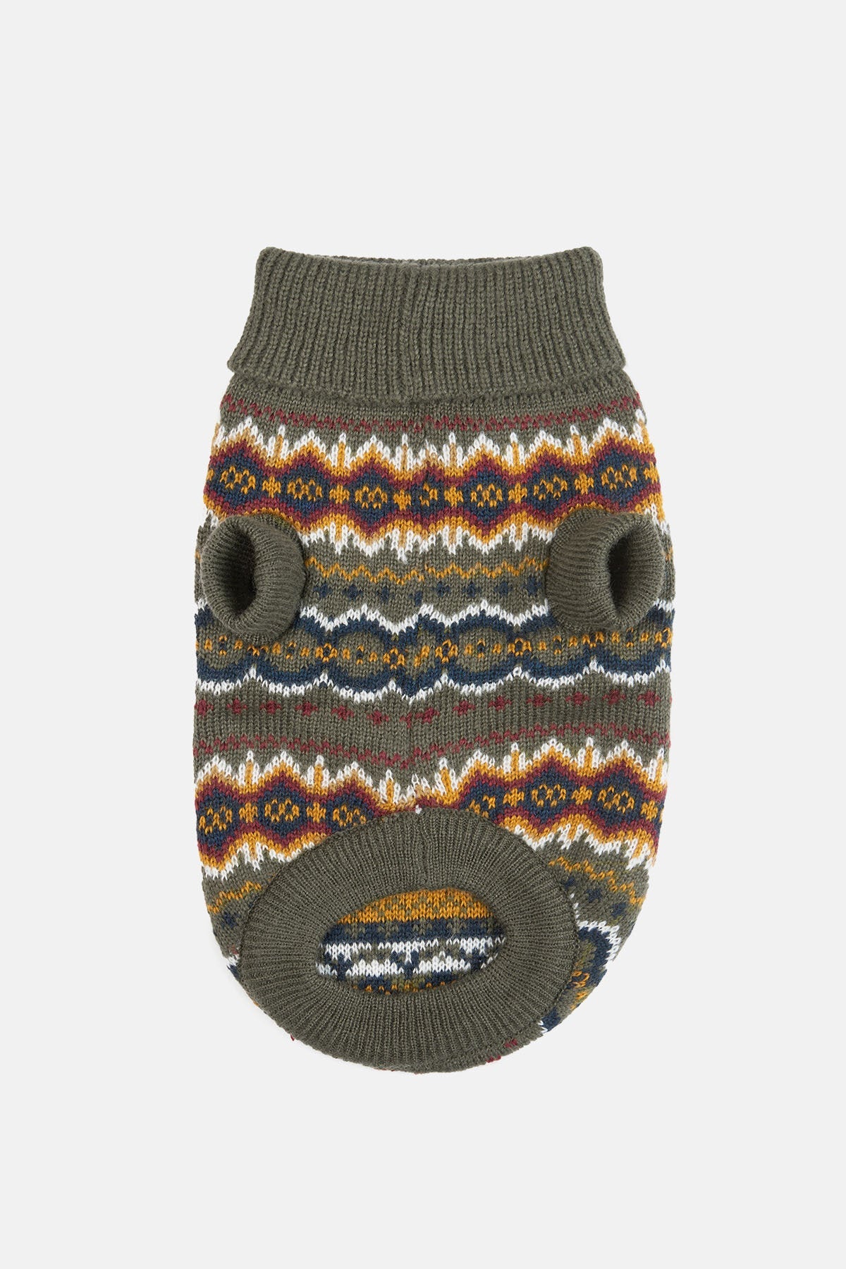 Case Fairisle Dog Jumper - OLIVE
