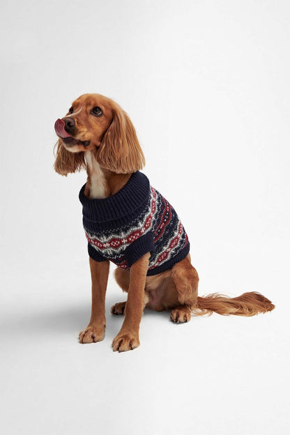 Case Fairisle Dog Jumper - BLUE GRANITE