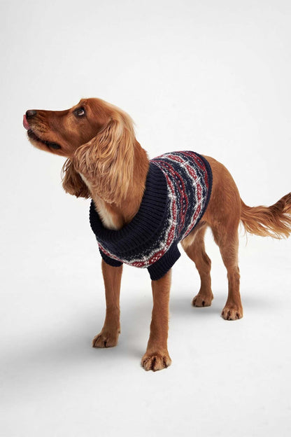 Case Fairisle Dog Jumper - BLUE GRANITE