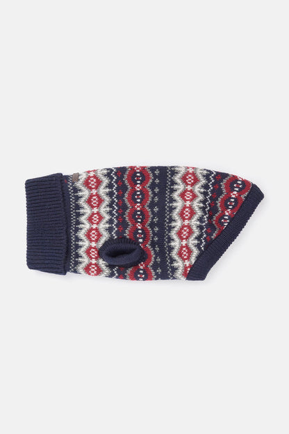 Case Fairisle Dog Jumper - BLUE GRANITE