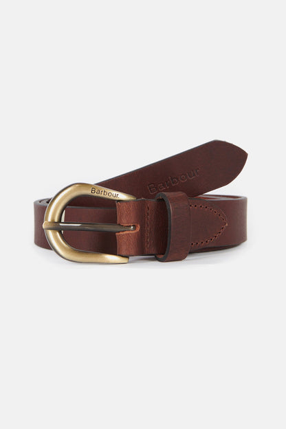 Ladies Allanton Leather Belt - BROWN