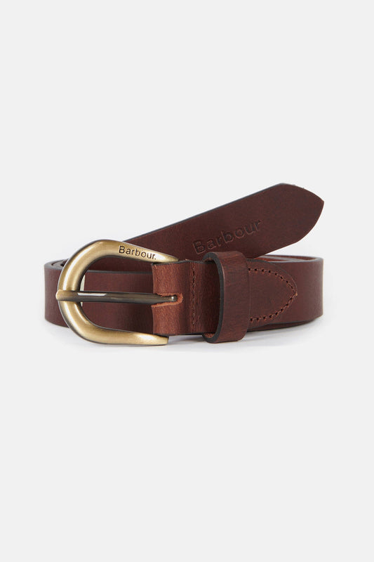 Ladies Allanton Leather Belt - BROWN