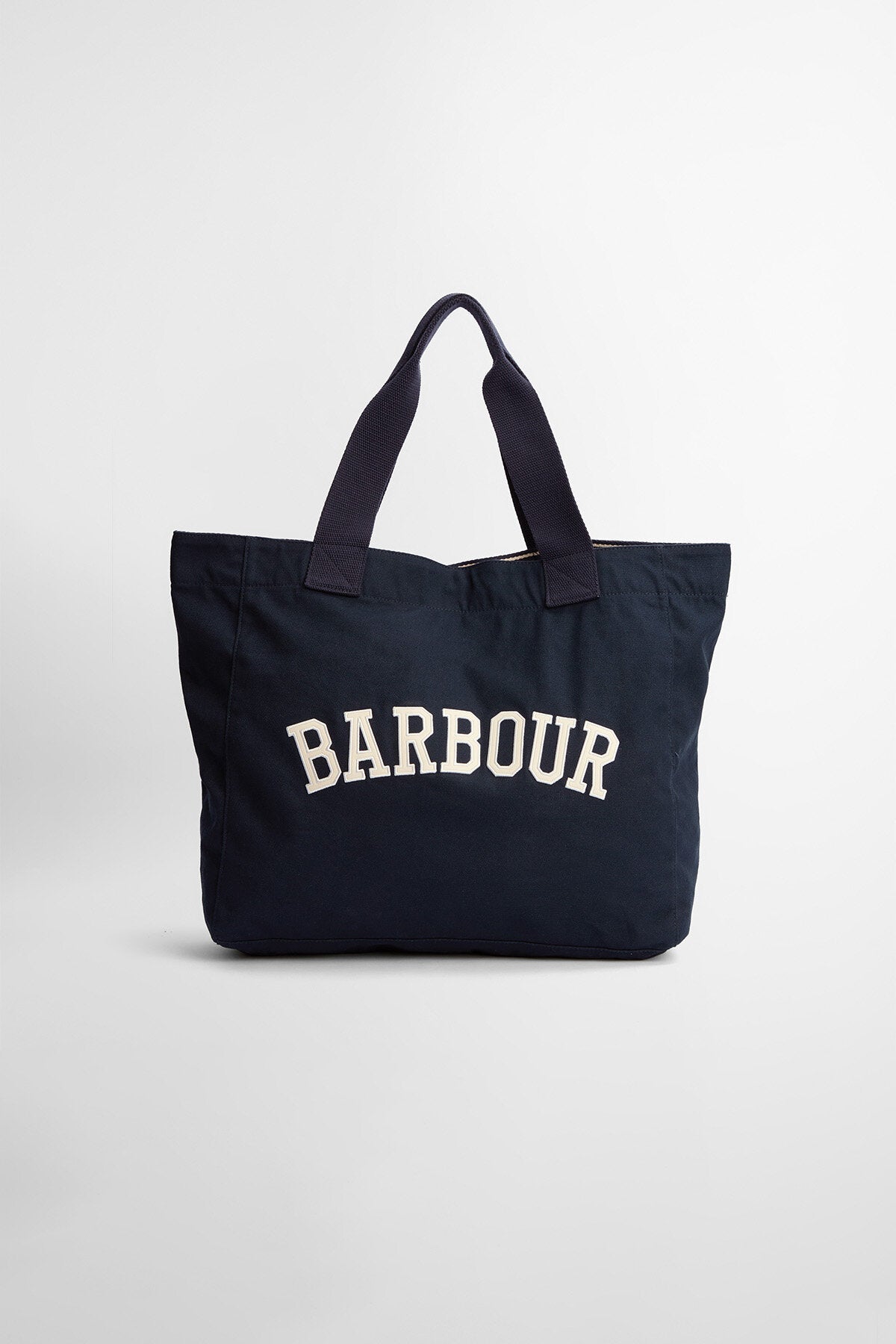 Logo Beach Bag - NAVY/STONE