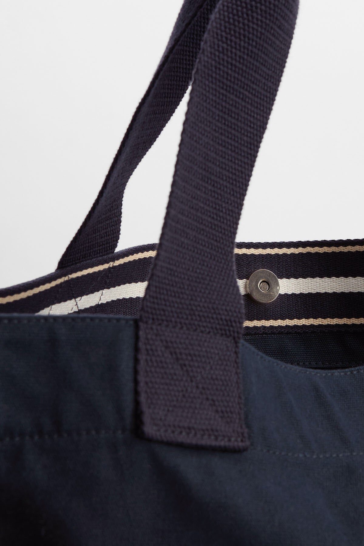 Logo Beach Bag - NAVY/STONE