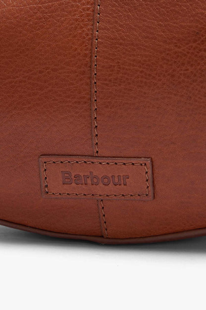 Laire Leather Half-Moon Bag - BROWN