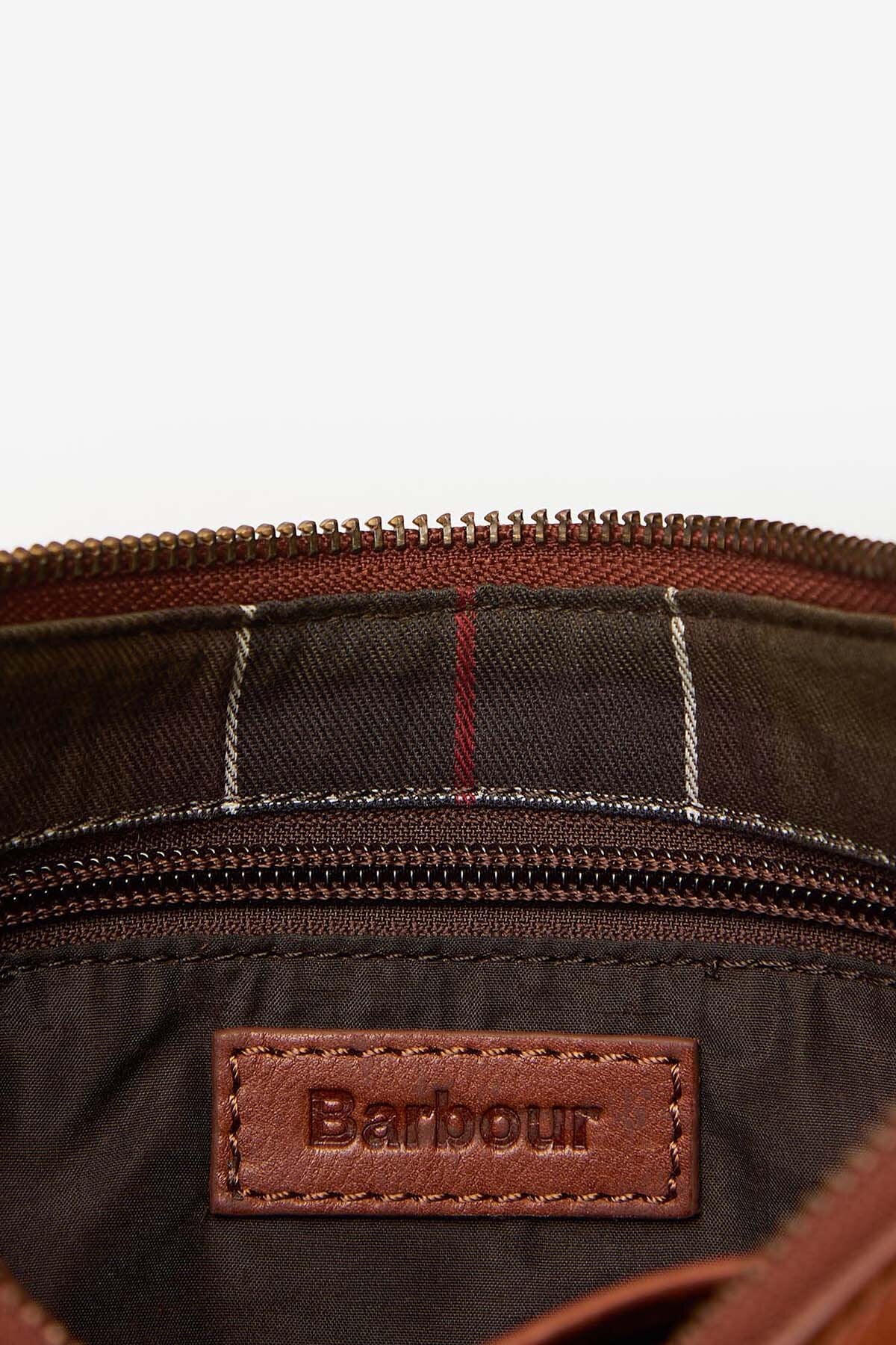 Laire Leather Half-Moon Bag - BROWN