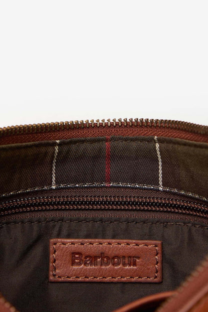 Laire Leather Half-Moon Bag - BROWN