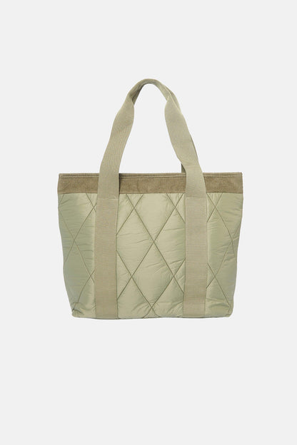 Healy Quilted Tote Bag - OLIVE