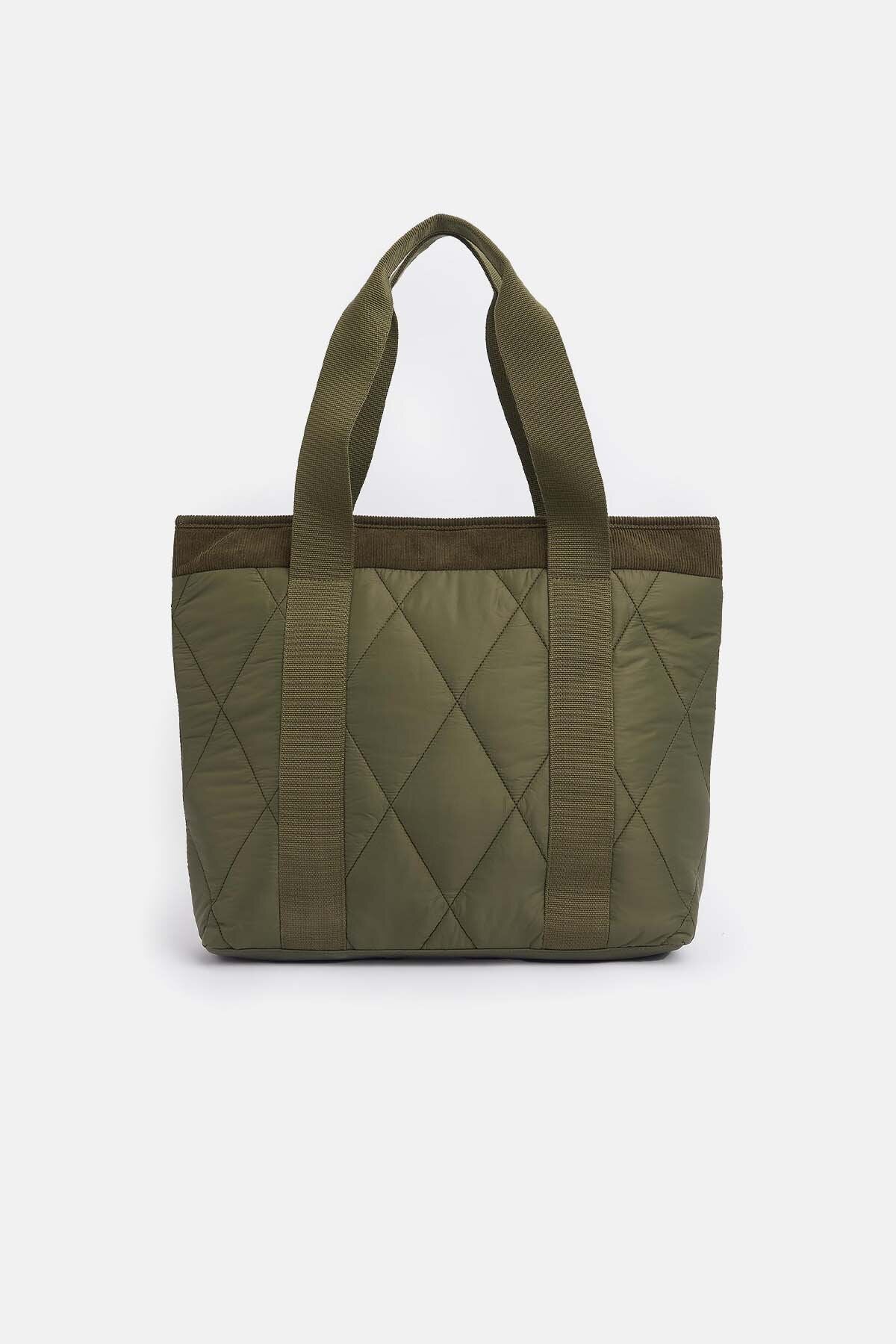 Healy Quilted Tote Bag - OLIVE