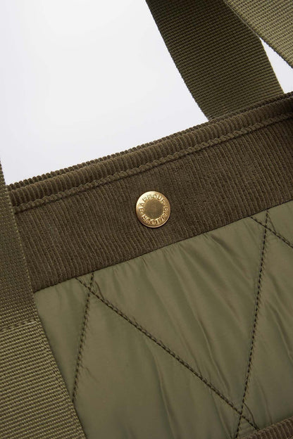 Healy Quilted Tote Bag - OLIVE