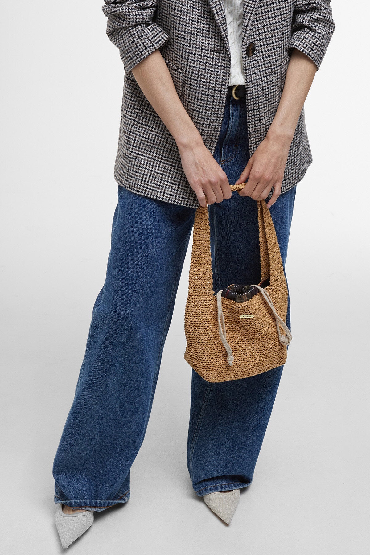 Lily Woven Tote Bag - NATURAL