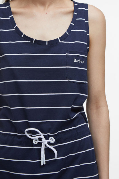 Overland Striped Midi Dress - NAVY STRIPE