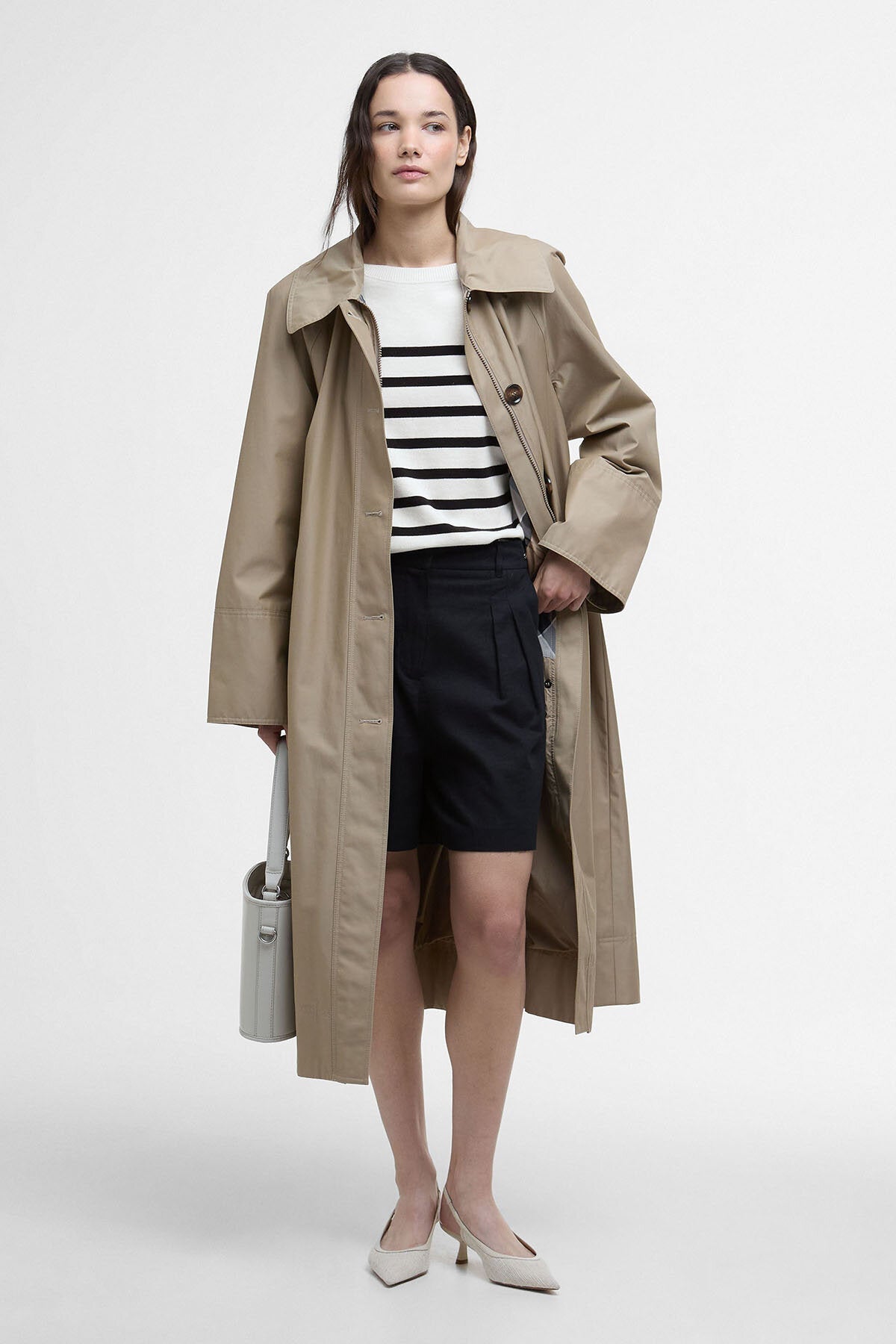 Renfew Crew Neck Jumper - CLOUD/BLACK STRIPE