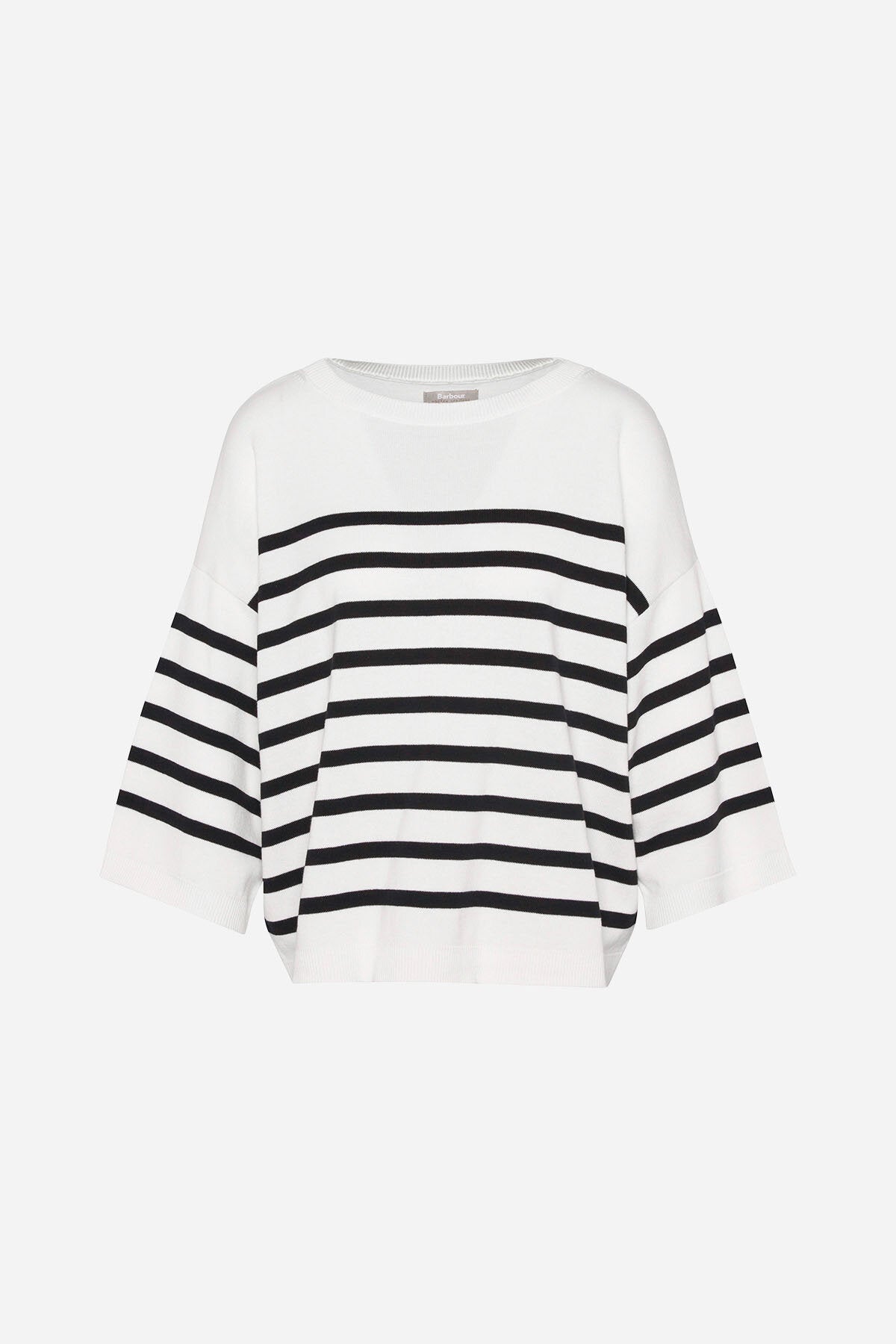 Renfew Crew Neck Jumper - CLOUD/BLACK STRIPE