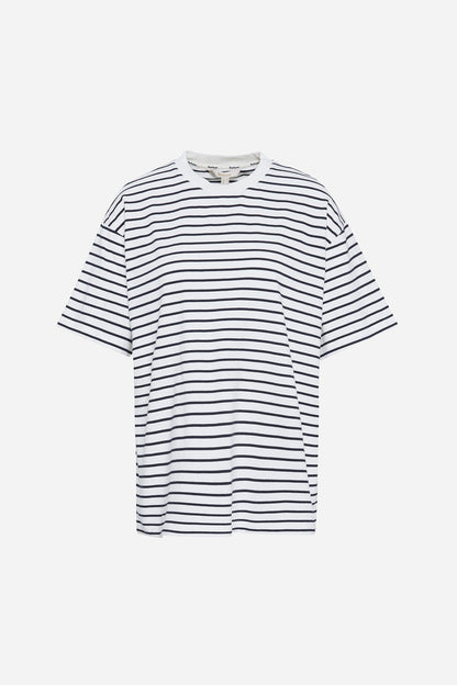 Millie Striped Relaxed T-Shirt - CLOUD STRIPE