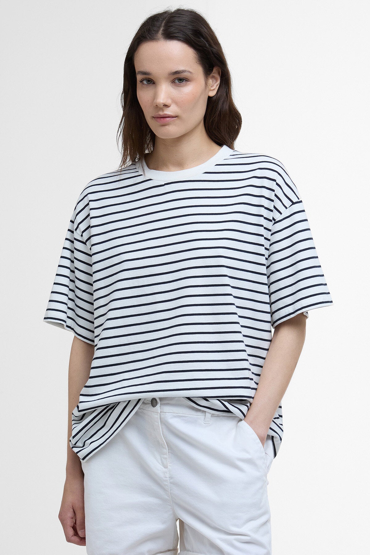 Millie Striped Relaxed T-Shirt - CLOUD STRIPE