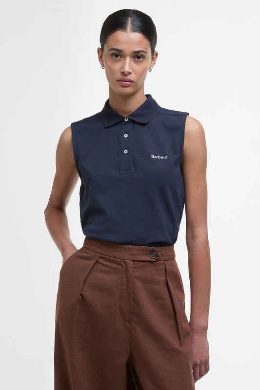 Bowford Sleeveless Polo Shirt - NAVY