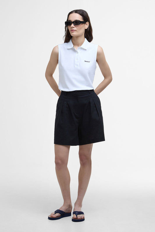 Bowford Sleeveless Polo Shirt - WHITE