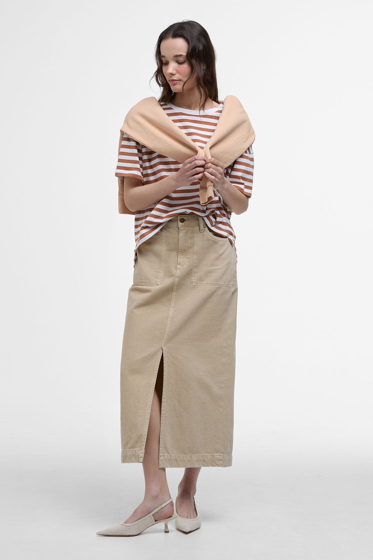 Adria Striped T-Shirt - BRAN STRIPE