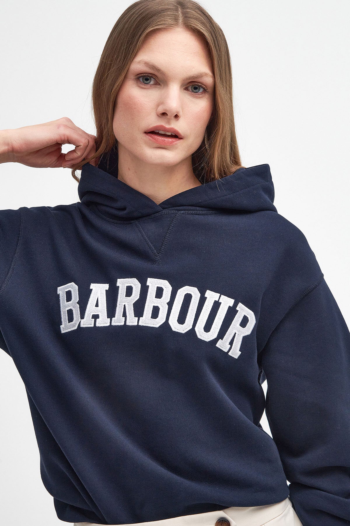 Northumberland Hoodie - NAVY/WHITE