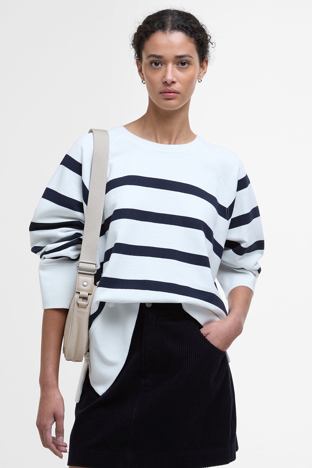 Delaney Striped Sweatshirt - CLOUD STRIPE