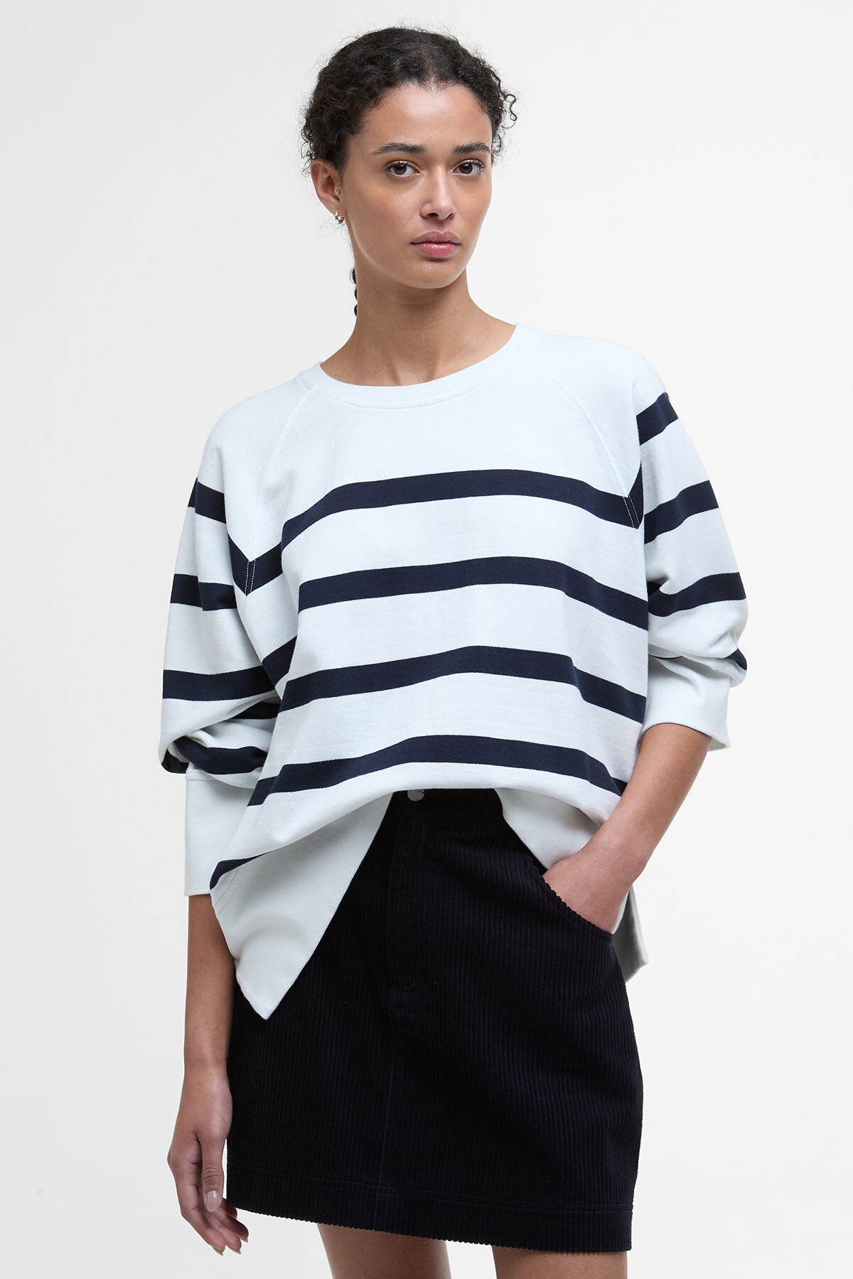 Delaney Striped Sweatshirt - CLOUD STRIPE