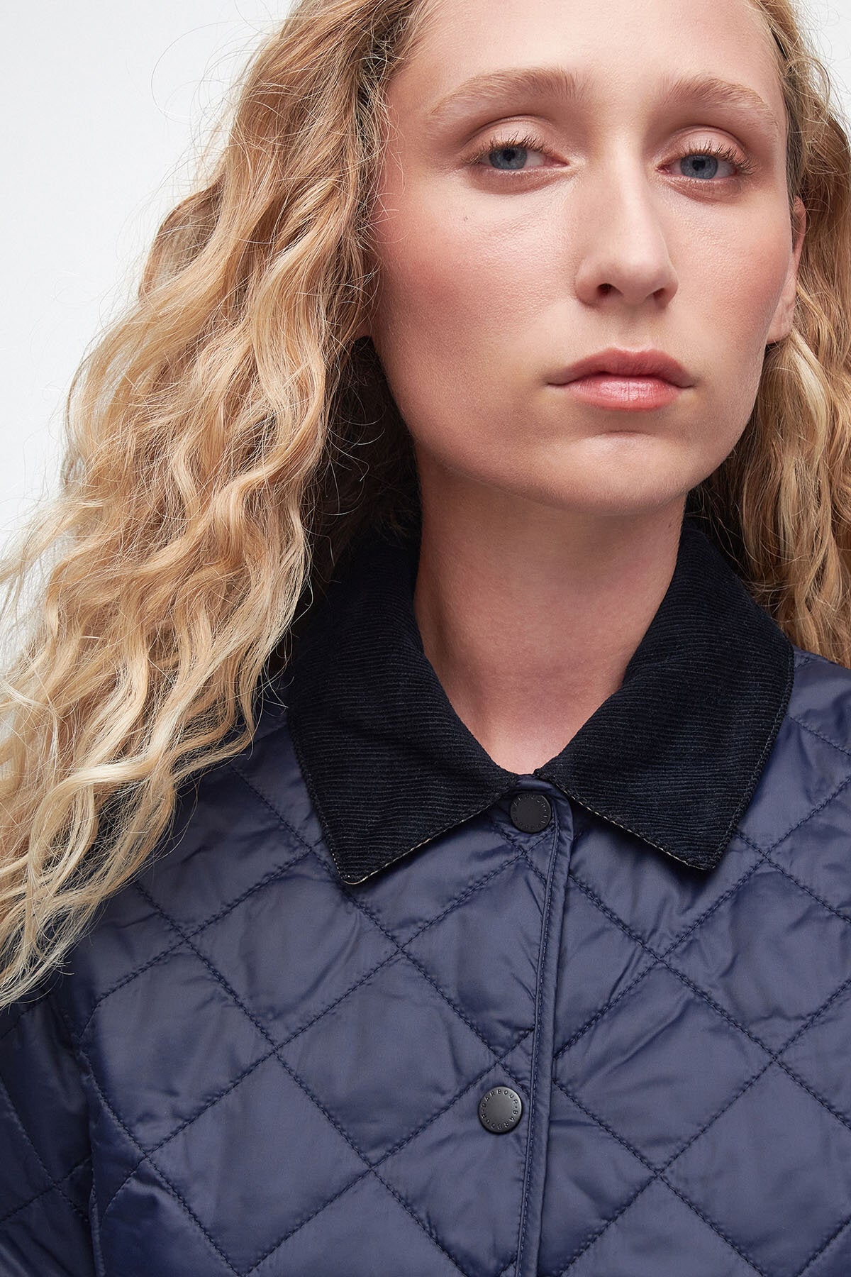 Deveron Quilted Jacket - NAVY/PALE PINK