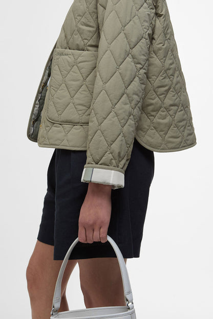 Monroe Quilted Jacket - DUSKY GREEN/ROSEMARY