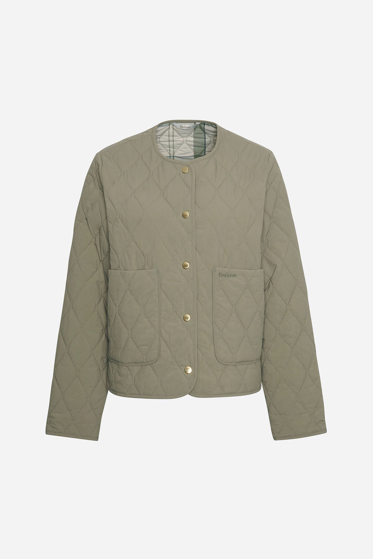 Monroe Quilted Jacket - DUSKY GREEN/ROSEMARY