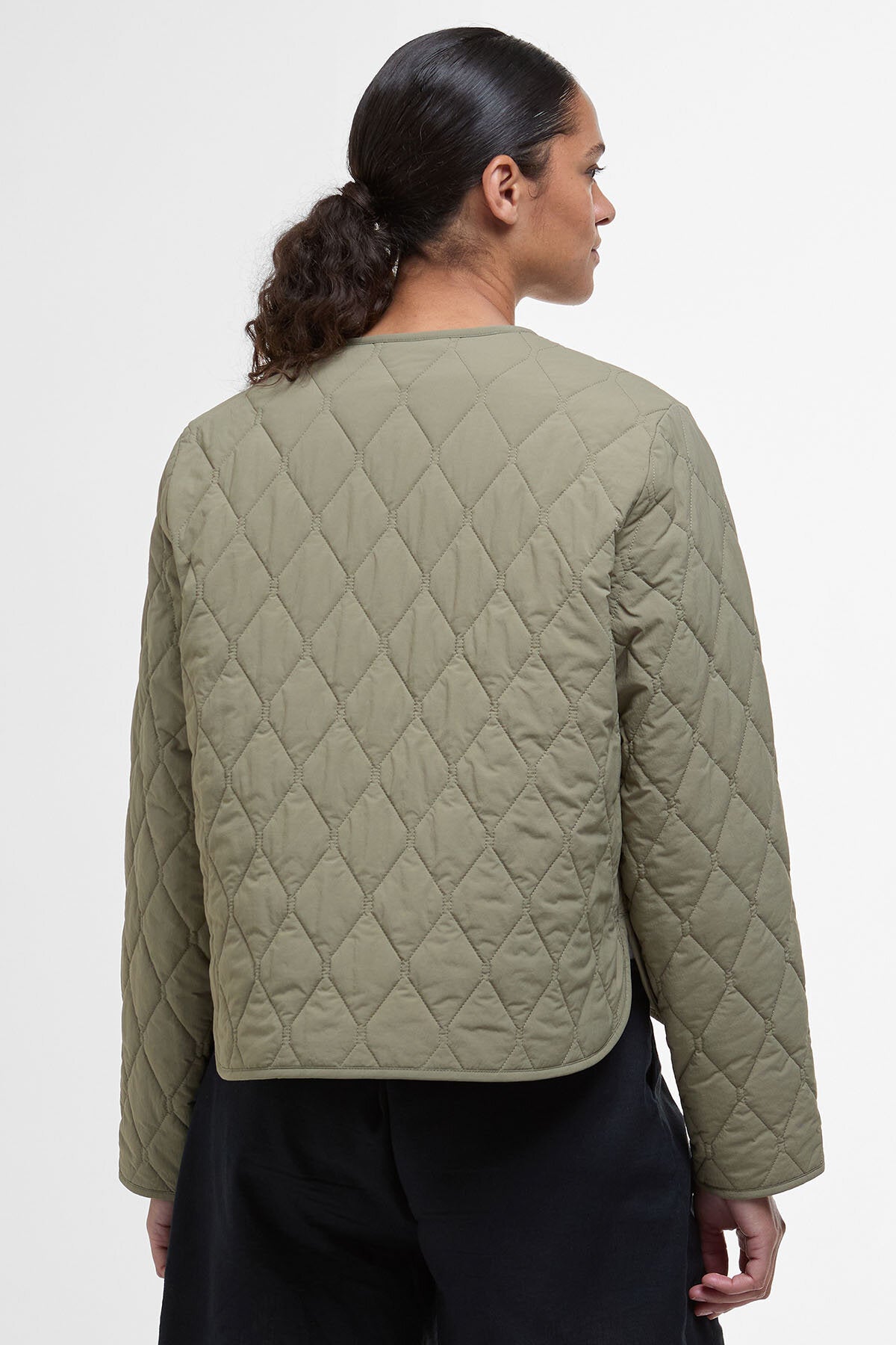 Monroe Quilted Jacket - DUSKY GREEN/ROSEMARY