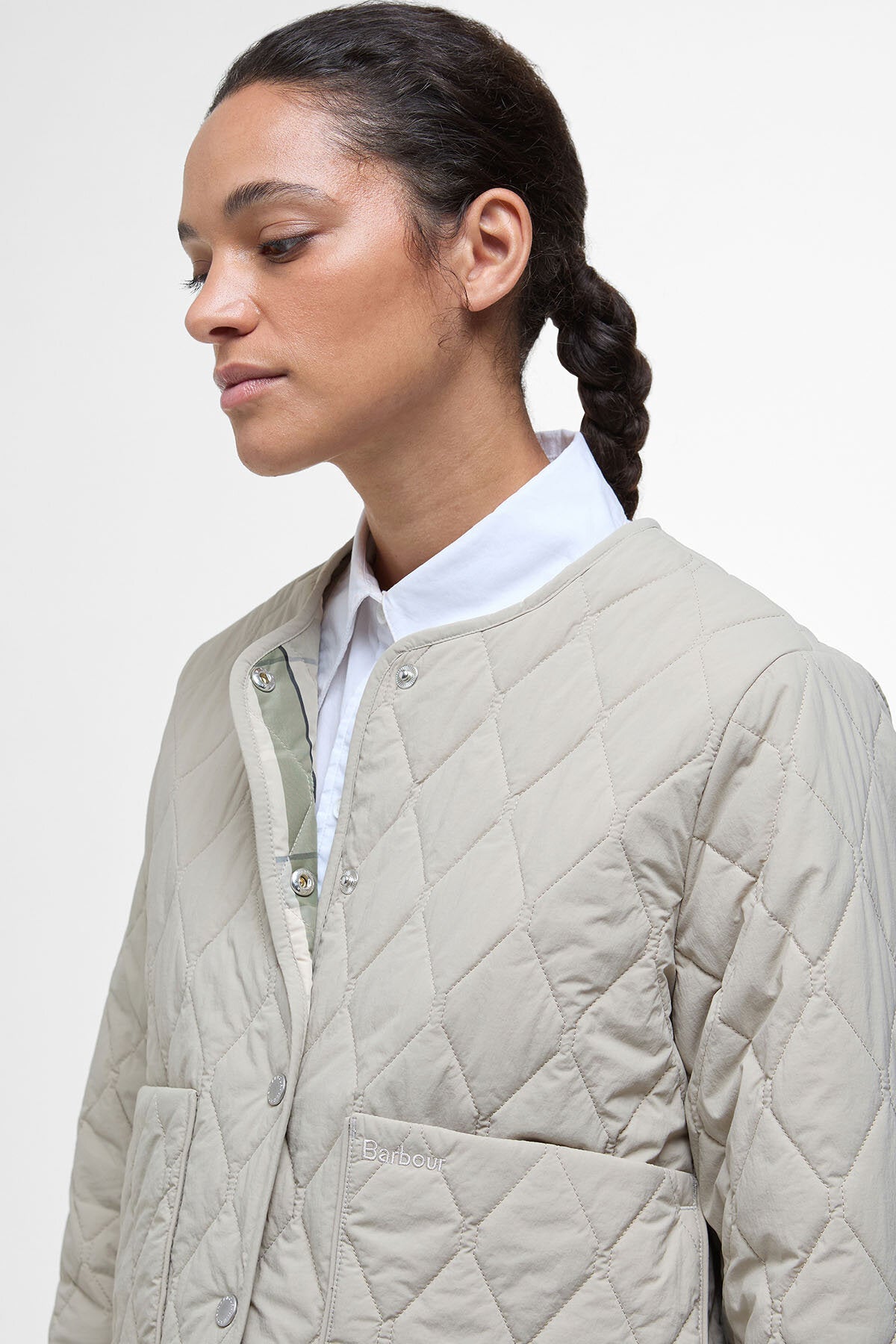 Monroe Quilted Jacket - LIGHT SAND/ROSEMARY