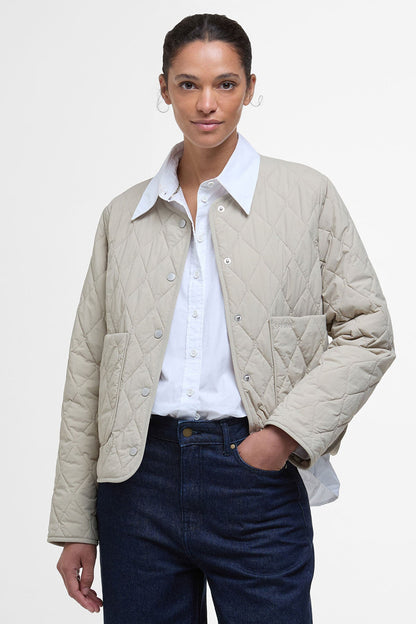 Monroe Quilted Jacket - LIGHT SAND/ROSEMARY
