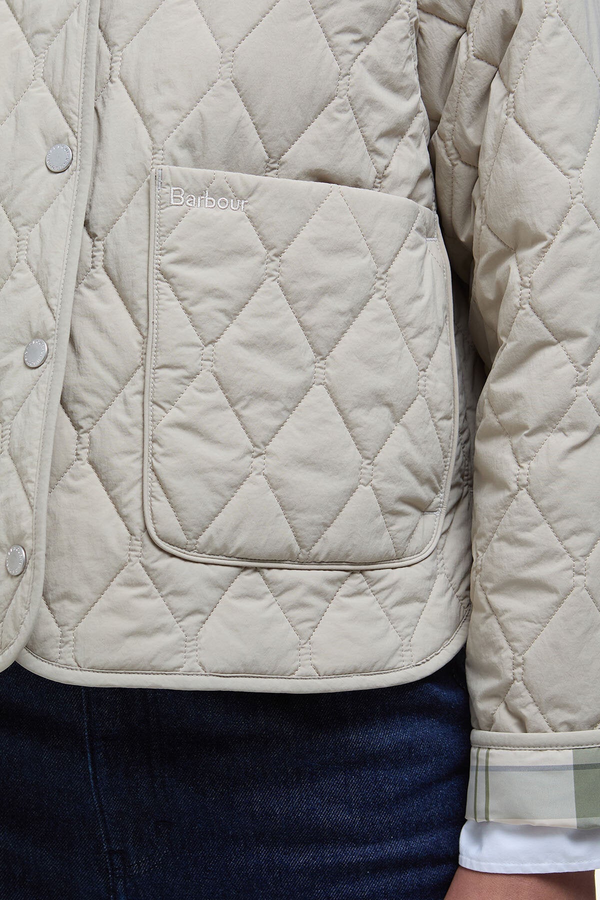 Monroe Quilted Jacket - LIGHT SAND/ROSEMARY