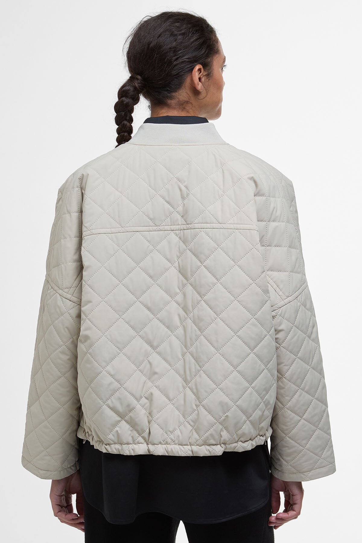 Emlyn Quilted Bomber Jacket - LIGHT SAND/ANCIENT