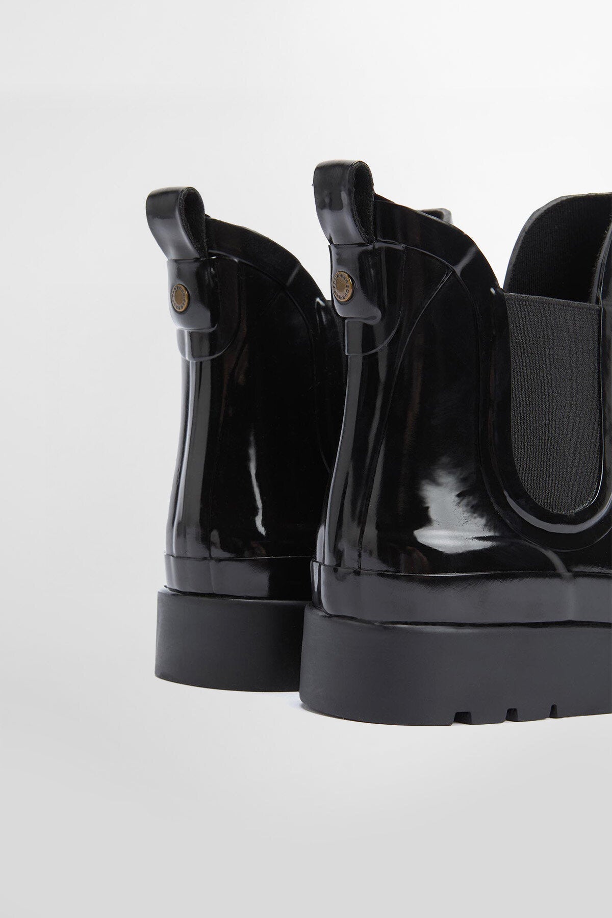 The Edit by Alexa Lou Wedge Ankle Wellingtons - BLACK