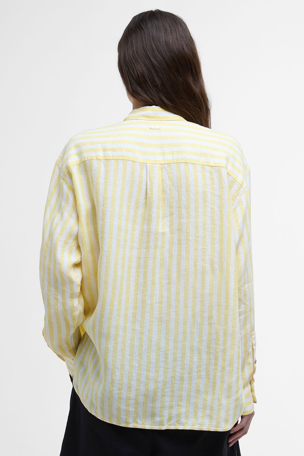 Annie Striped Linen Shirt - SUNRAY YELLOW STRIPE