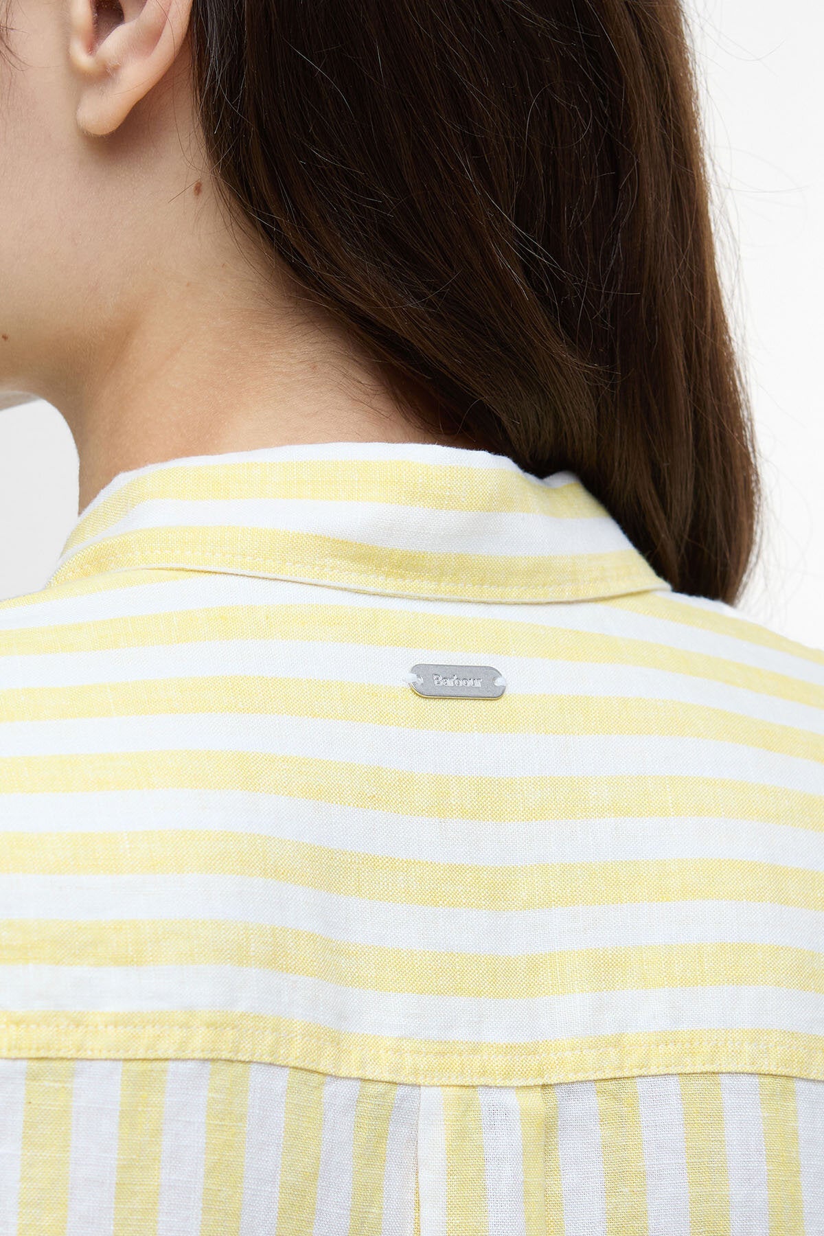 Annie Striped Linen Shirt - SUNRAY YELLOW STRIPE
