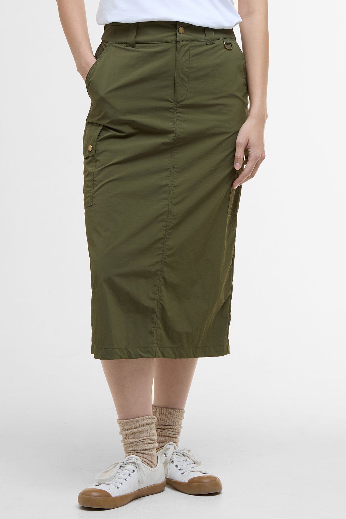 Penshaw Cargo Midi Skirt - FERN